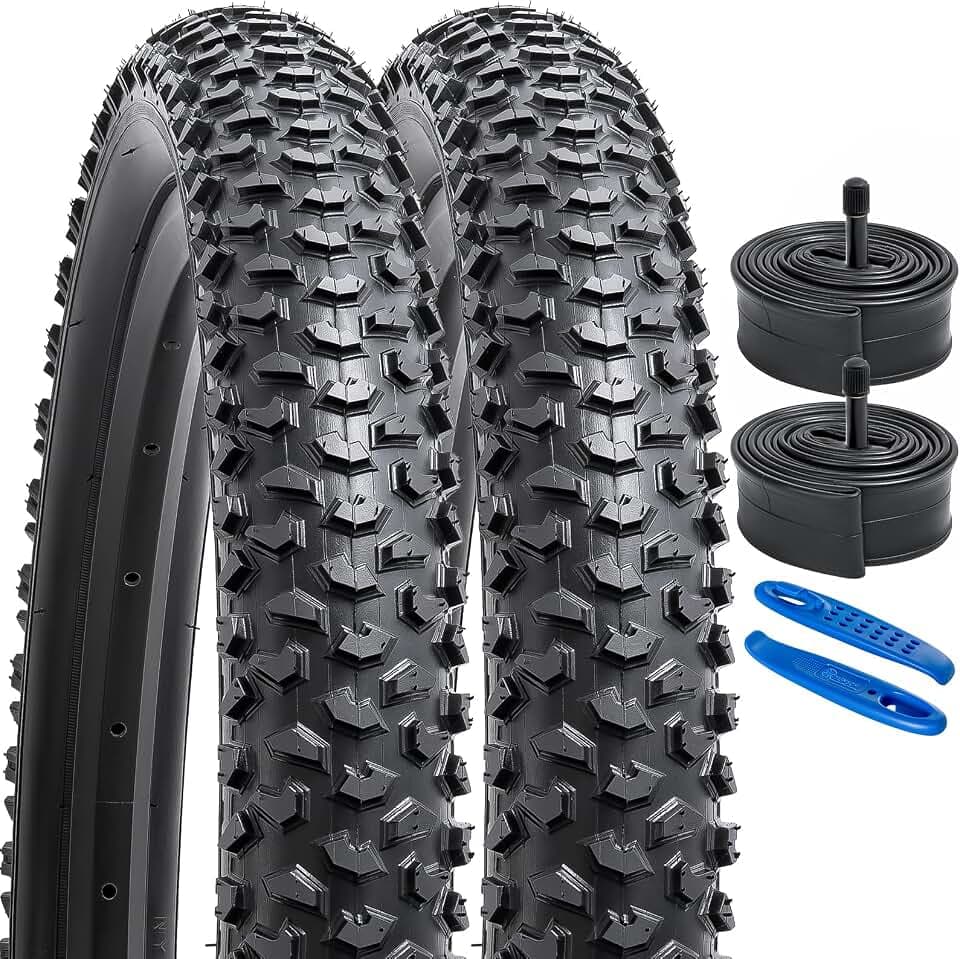 YunSCM 2Pcs Faltbare 24 Zoll Fahrradreifen 24X2.125 Mantel 57-507 Kompatibel 24x2.10 24x2.125 24x2.25 Stadt/Straße/Mountainbike Reifen