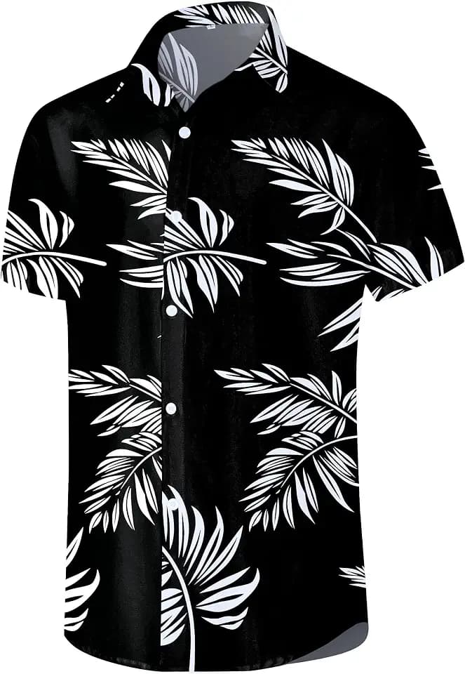 Hawaiian Shirt for Men Summer Casual Beach Button Down Short Sleeve Printed Tropical Vacation Shirts