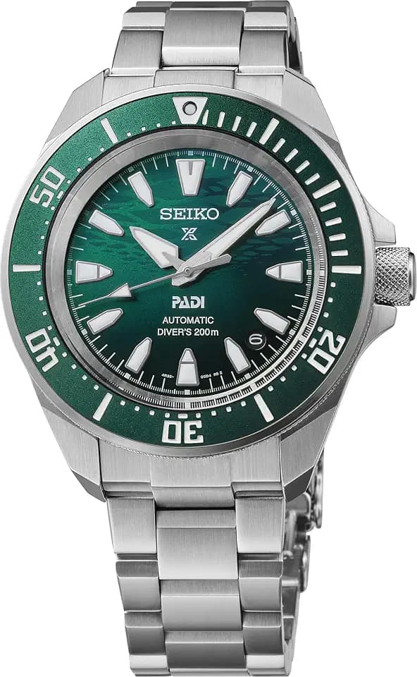 SEIKO Prospex Men's Watch with Stainless Steel Case, Automatic Movement, Water Resistant, Luminescent Hands