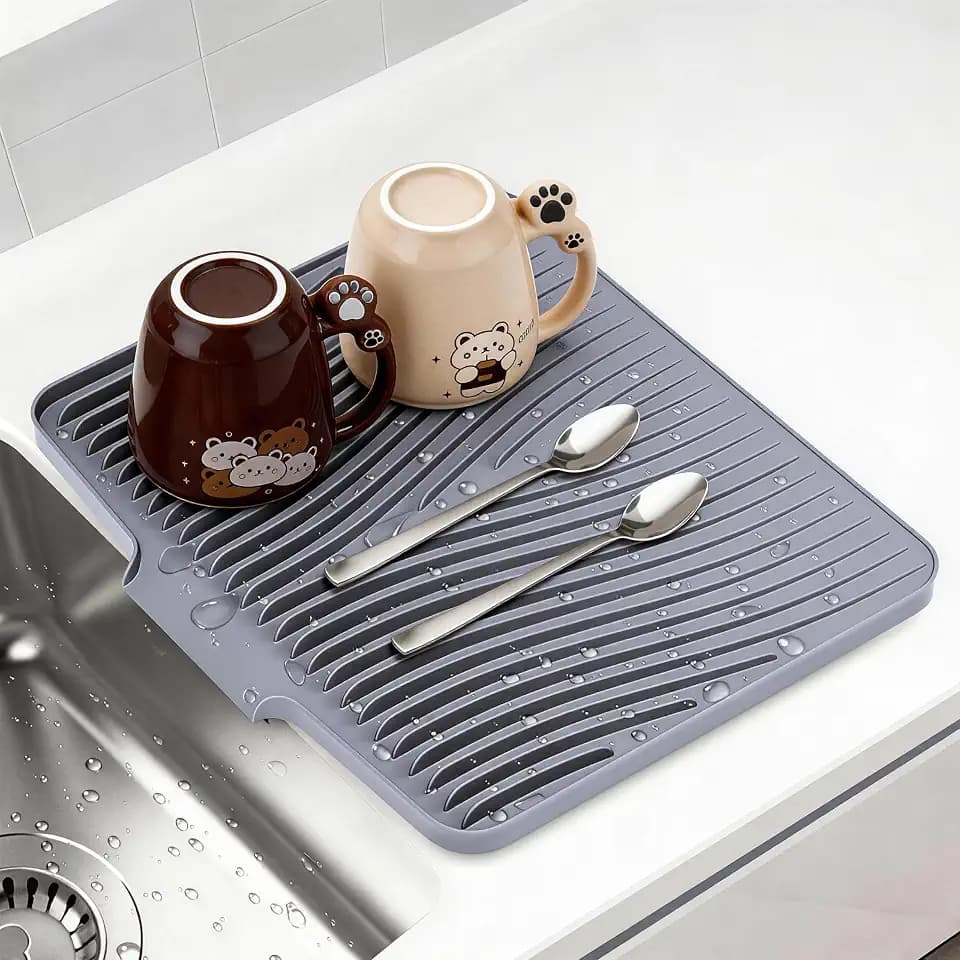 Silicone Dish Drying Mat for Kitchen counter