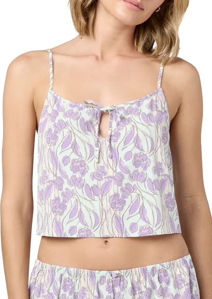 florence by mills Womens Sweet Bloom Collection Slip-It-On Keyhole Tank Top