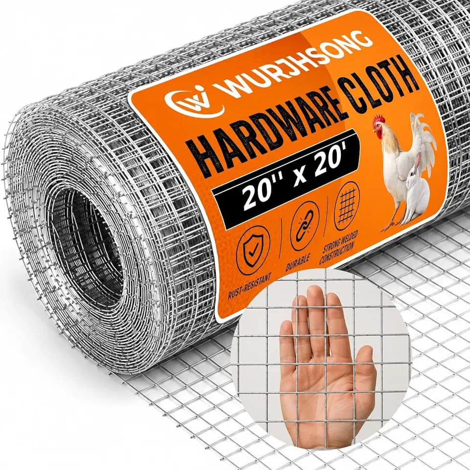Hardware Cloth 20'' x 20' 1/2 in Galvanized Wire Mesh Roll (19 GA) Chicken Wire Fence Roll for Chicken Pen/coop Fences, Screen mesh, Rabbit/Snake Fences, Poultry enclosures, Handicraft Making, etc.