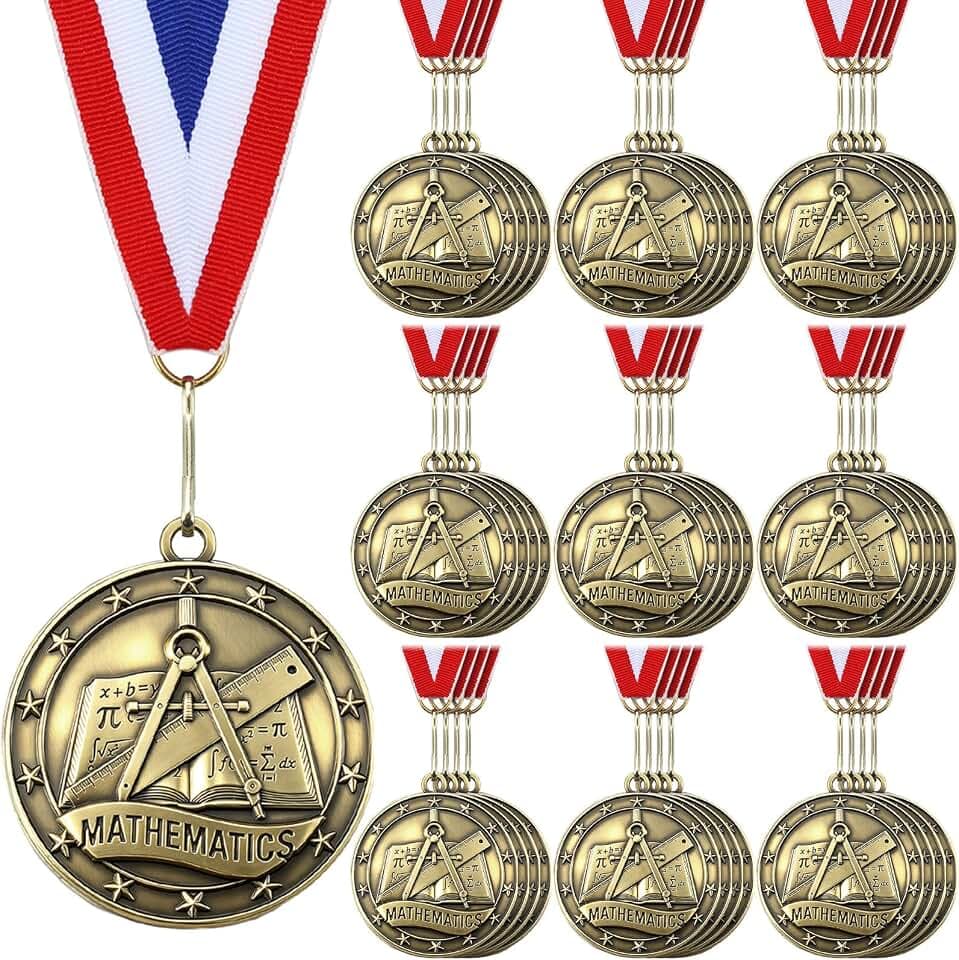 Equsion 36 Pcs 2'' Gold Award Medals Bulk for Kids Honor Roll Readers Science Fair Religious First Communion Most Improved Tball Field Day Drama Math Winner Prize Gift