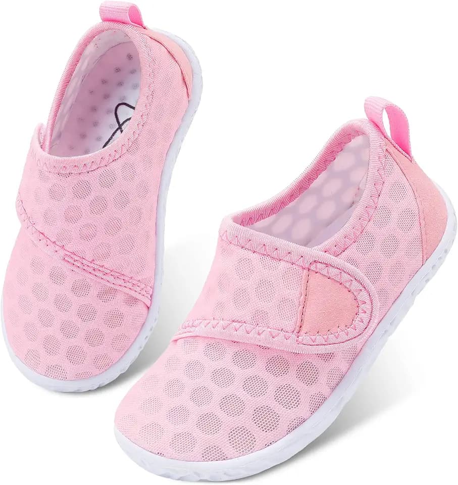 LeIsfIt Toddler Water Shoes Boys Girls Barefoot Aqua Socks Kids Breathable Quick-Dry Swim Shoes for Beach Pool Surf