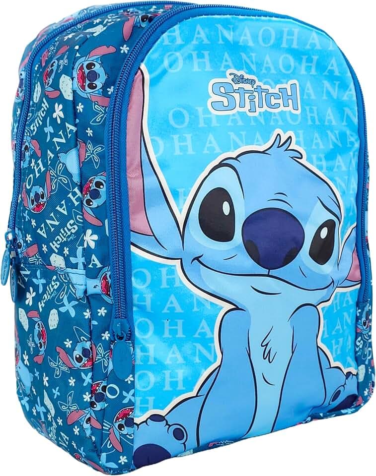 Disney Stitch Rucksack, Stitch-Schulrucksack, Jugendrucksack, Reiserucksack, Geschenk für Mädchen und Jugendliche | 31 x 24 x 9 CM