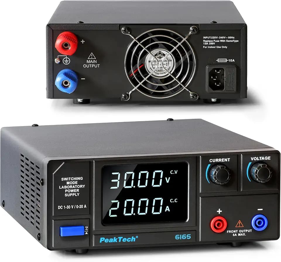 PeakTech 6165 - Labornetzteil DC 1-30V 0-20A 600W Labornetzgerät