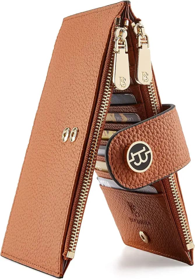 BOSTANTEN Leather Womens Wallet Large RFID Blocking Slim Card Holder