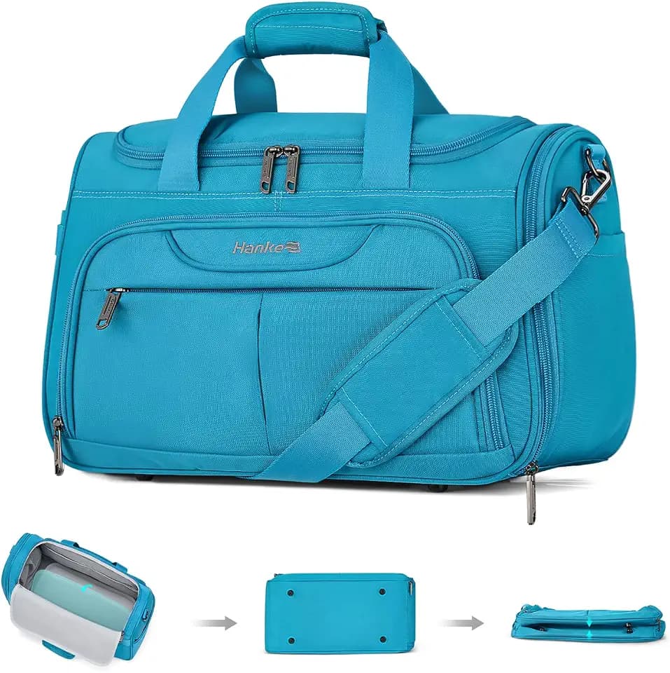 Hanke Small Underseat Carry On Luggage Bags for Travel with 10 Pockets.