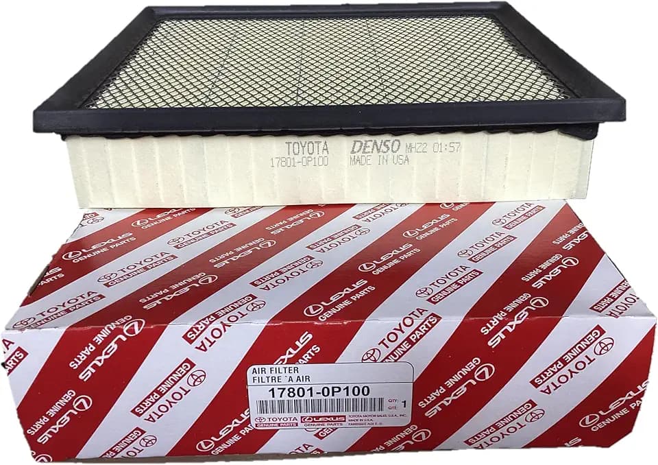 Genuine Toyota Engine Air Filter, OEM Part 17801-0P100, Denso Made in USA