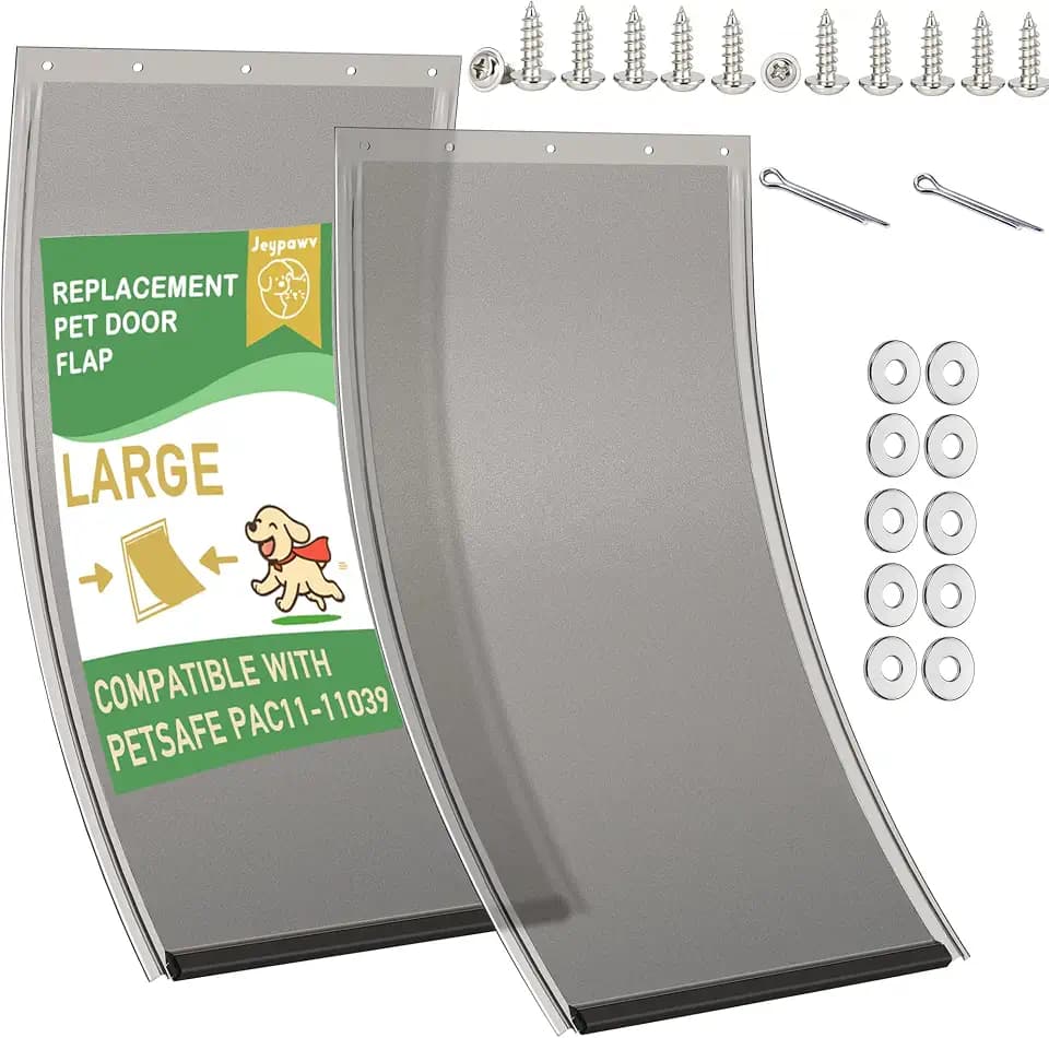 2-Pack Large Dog Door Flap for PetSafe PAC11-11039, No Bracket, Smoky