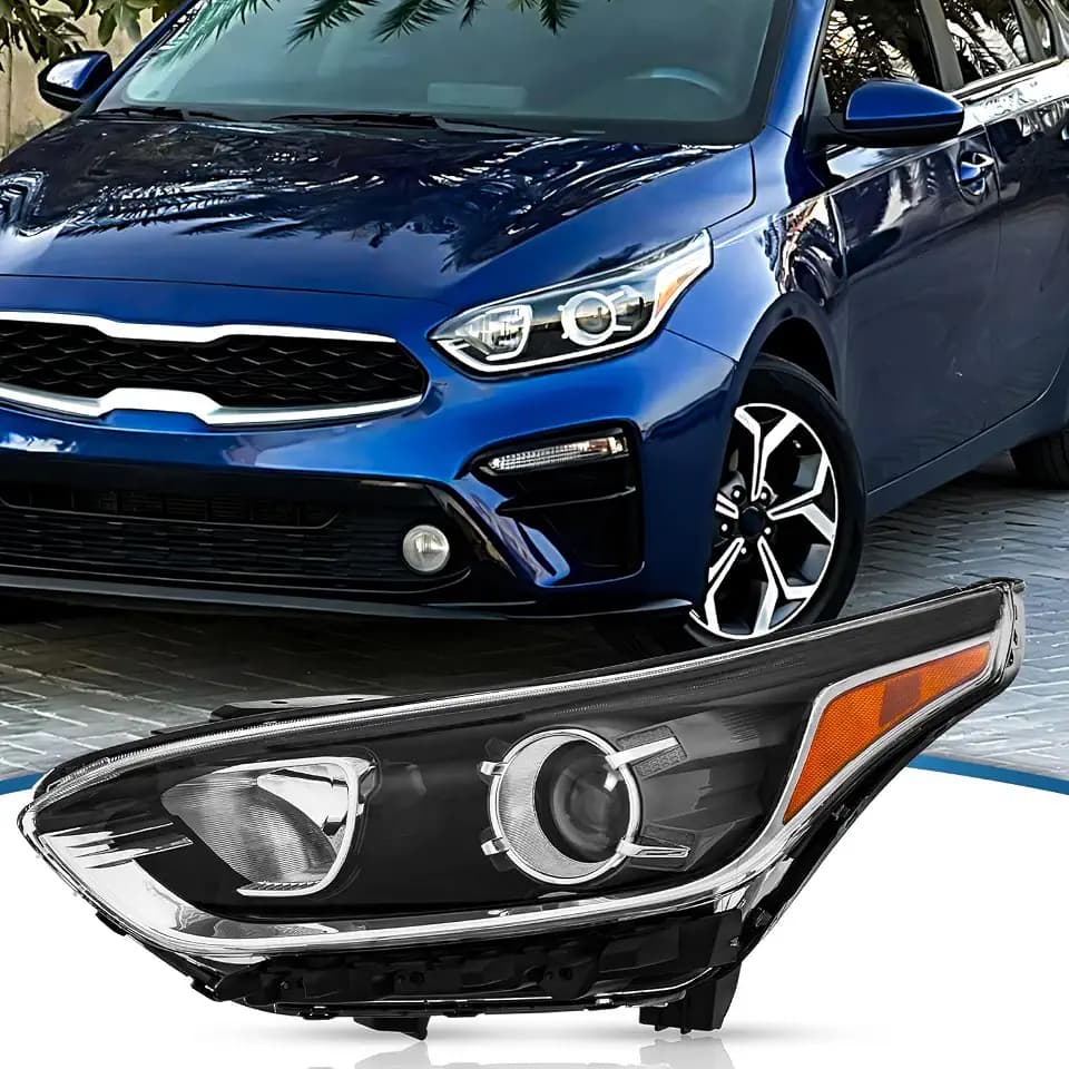Headlights Assembly Compatible with 2019 2020 2021 Kia Forte Without Daytime Running Lamp Driver Side