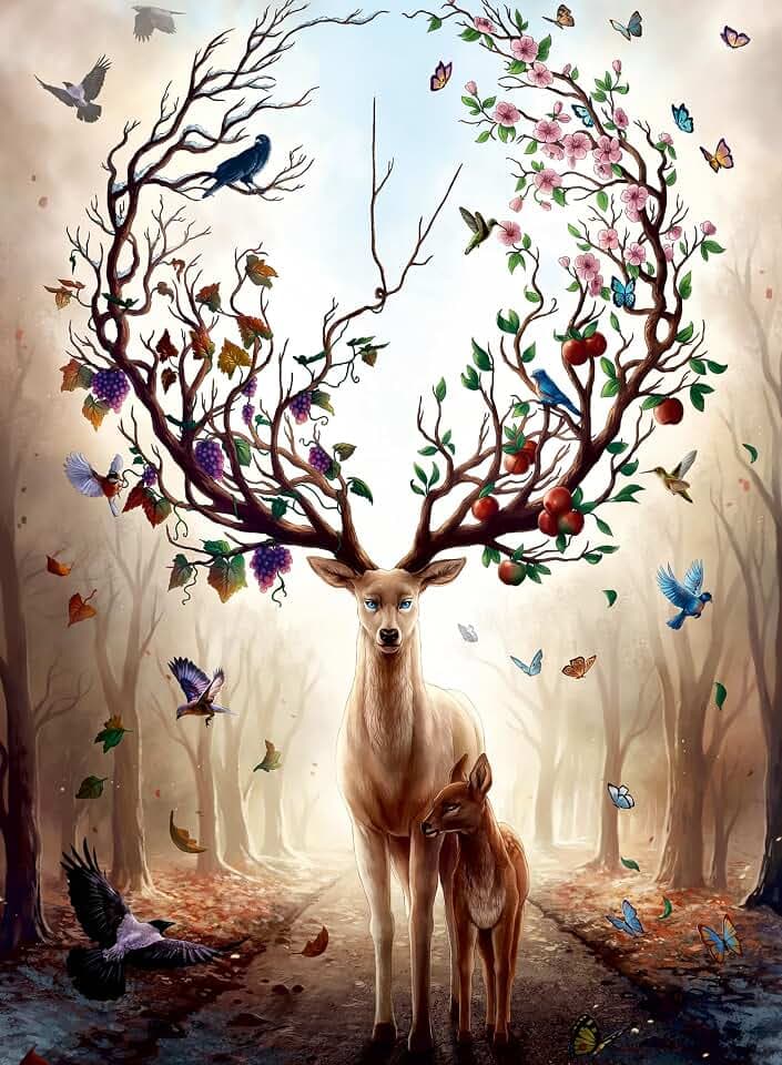 Ravensburger Puzzle Geheimnisvoller Hirsch - 500 Teile Puzzle