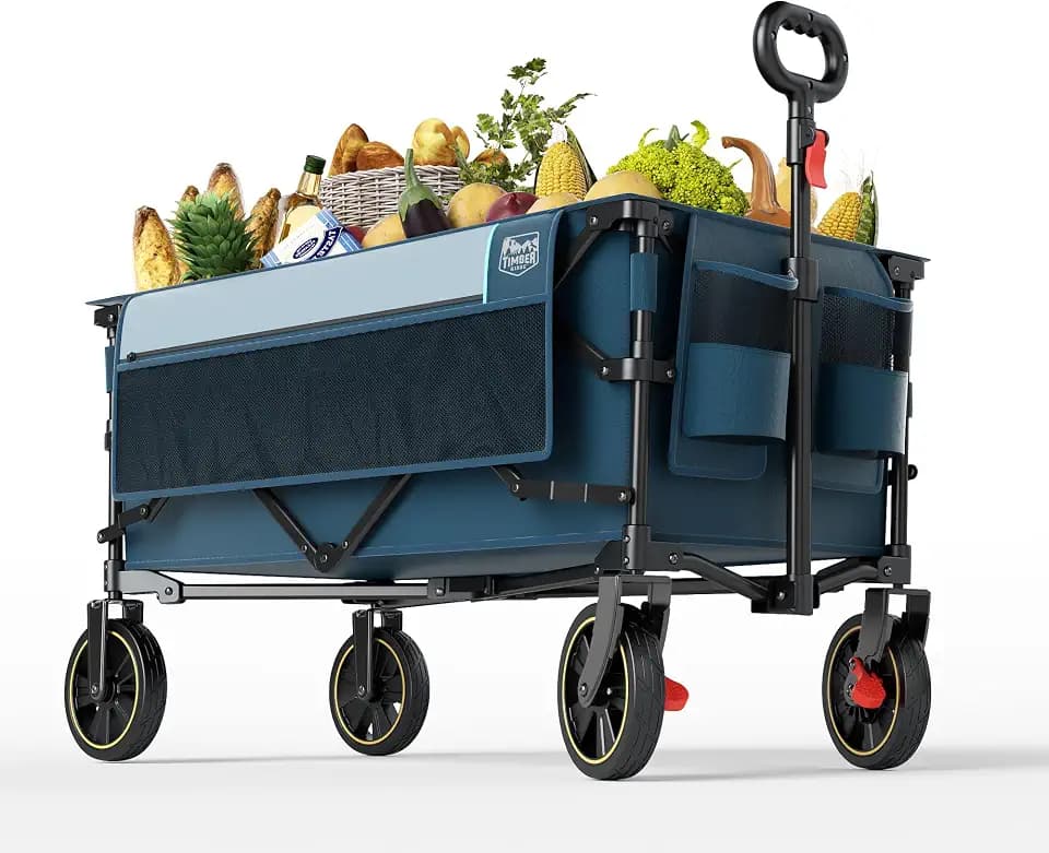 Timber Ridge Collapsible Wagon Cart with Brakes