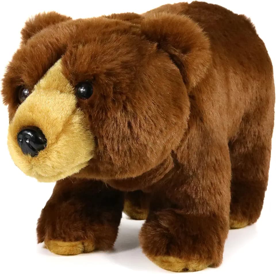 Ice King Bear Realistic Brown Bear Stuffed Animal Plush Toy 12 Inches