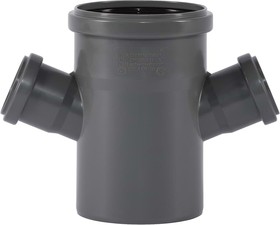 Ostendorf HTsafe Doppelabzweig DN 110/50/50 mm 67 Grad HT-Rohr