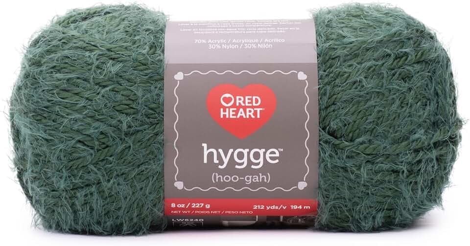 Red Heart Hygge Soft Yarn for Crocheting and Knitting, Forest, 3-Pack