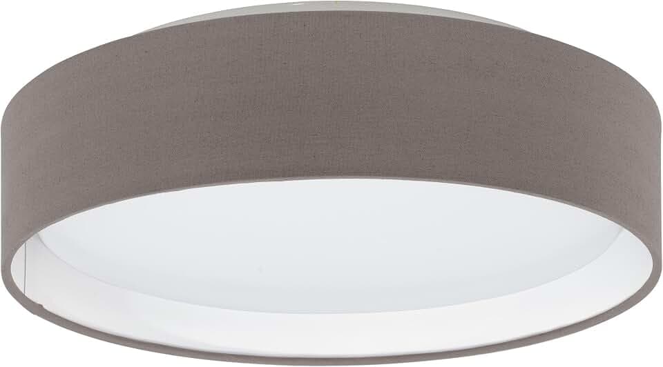 EGLO LED Deckenlampe Pasteri, 1 flammige Textil Deckenleuchte