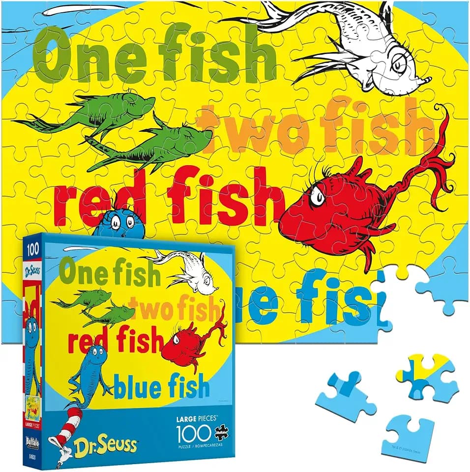 Buffalo Games - 100 Piece Dr. Seuss Jigsaw Puzzle for Kids Ages 6-8