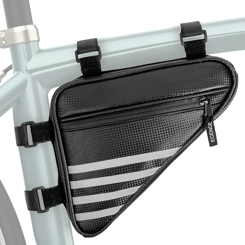 ECENCE Fahrradtasche Rahmen Wasserabweisende Rahmentasche mit Reflektoren