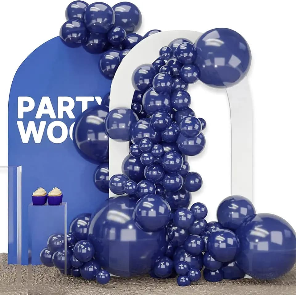 PartyWoo Navy Blue Balloons 100pcs Dark Blue Color Different Sizes