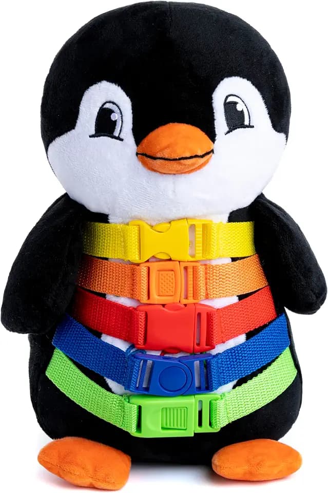 Buckle Toy, Blizzard Penguin Stuffed Animal, Counting and Color Recognition
