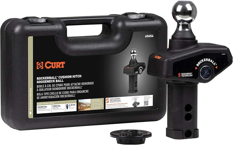 CURT 60654 RockerBall 2-5/16-Inch Cushion Hitch Gooseneck Ball, 30,000 lbs