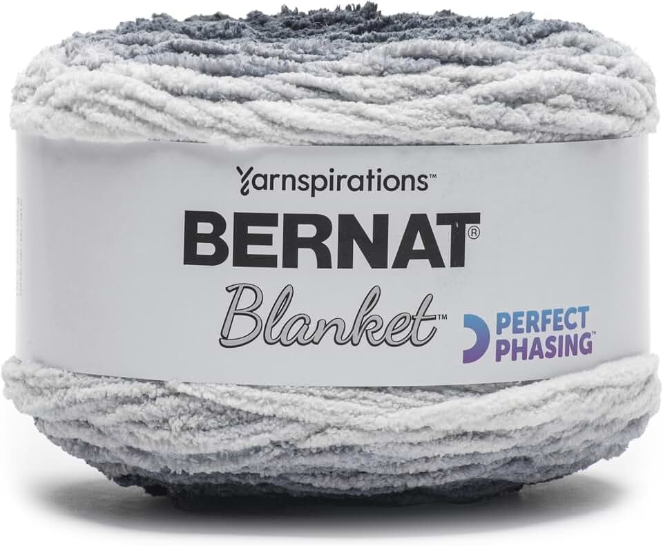 Spinrite Bernat Blanket Perfect Phasing Yarn-Deep Black