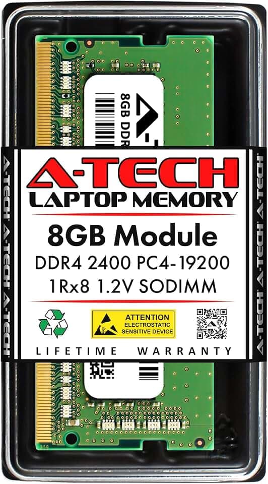 A-Tech 8GB RAM Replacement for Samsung M471A1K43CB1-CRC | DDR4 2400MHz PC4-19200 1Rx8 1.2V SODIMM 260-Pin Memory Module