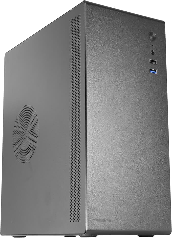 Mars Gaming biomag Tacens NOVAX, Ultra-kompaktes Micro-ATX PC-Gehäuse, Ultra-Robustes Ganzmetall-Design, 1x 80mm Lüfter Hinten, Mini-Tower-Gehäuse mit Großer Interner Kapazität, Schwarz