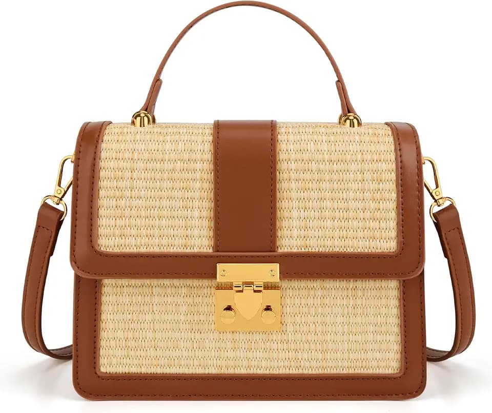 KKXIU Straw Crossbody Bags for Women, Summer Beach Clutch Purses for Women