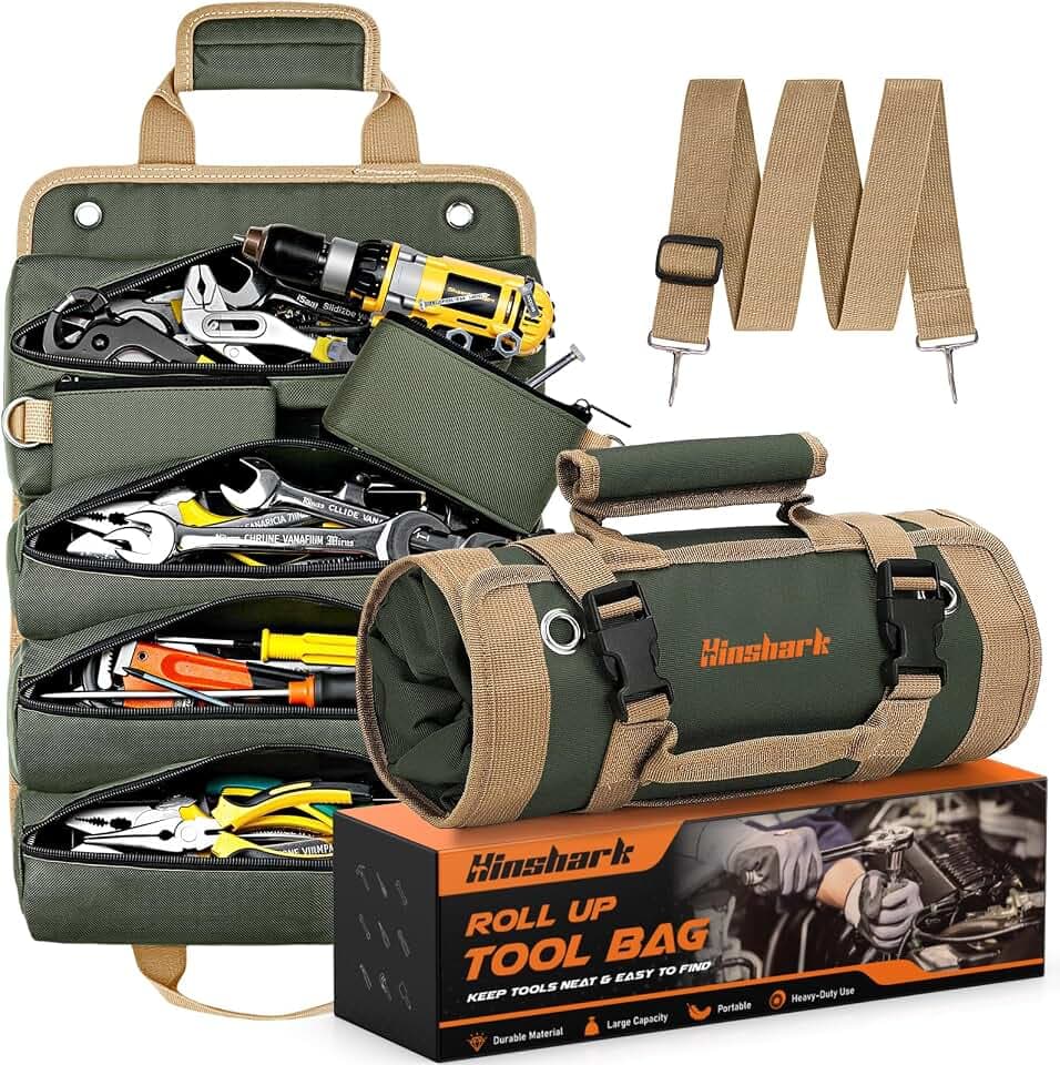 Stocking Stuffers Gifts for Men Roll Up Tool Bag, Christmas Dad Gifts