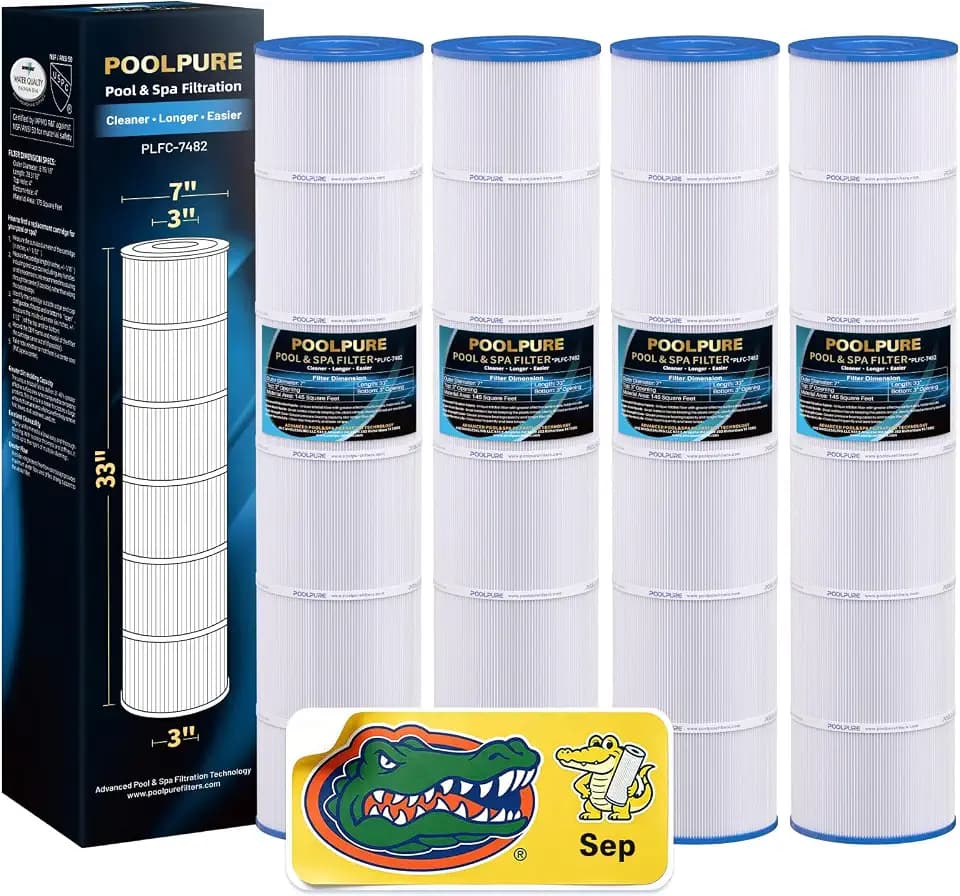POOLPURE C-7482 Pool Filter Replaces Jandy CL580, CV580, PJAN145, 4Pack