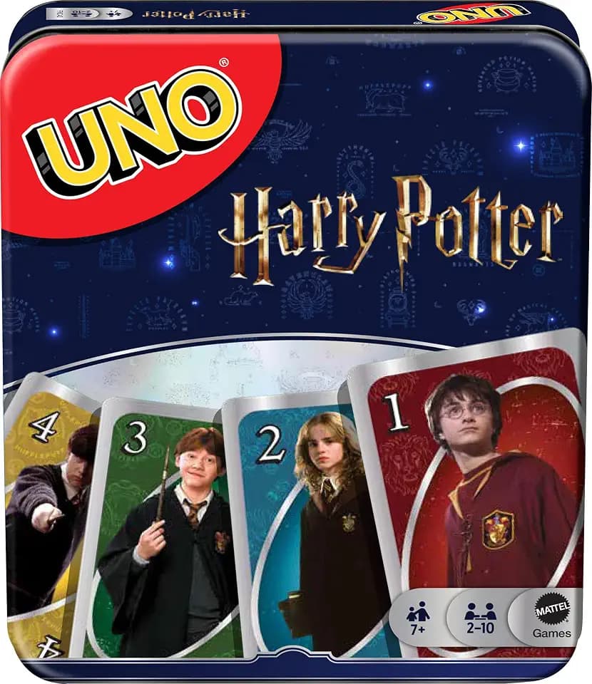 Mattel Games UNO Harry Potter Card Game with Storage Tin, Ages 7+