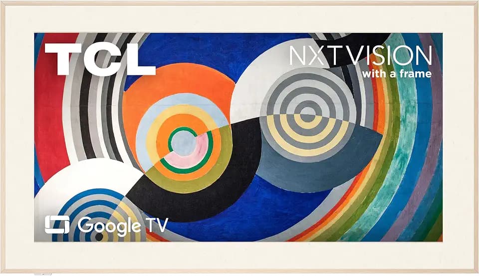 TCL 65" NXTVISION Series Picture Frame TV, Google Smart TV QLED 4K, 65A300W