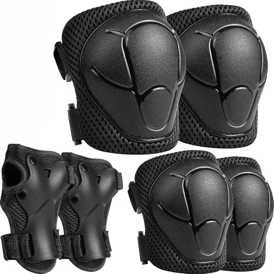 Kids Protective Gear Set, Knee and Elbow Pads with Wrist Guards for Ages 3-8 Year Toddler, 3 in 1 Enhanced Material Protective for Skating Cycling Bike Roller Scooter, Includes Organizer Bag