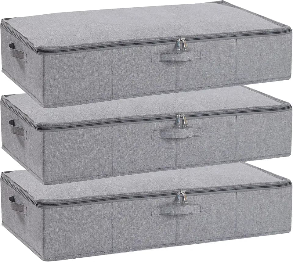 Under Bed Storage Container,Grey,31.5x15.7x5.9 Inch,3 Pack