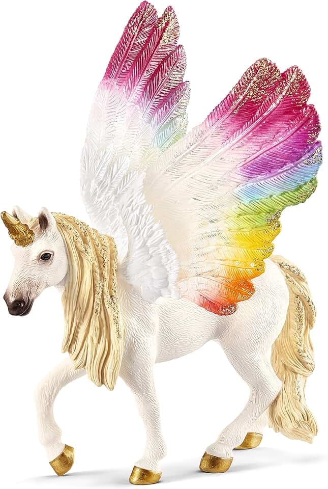 Schleich BAYALA | Geflügeltes Regenbogeneinhorn 70576 | 12 x 13 x 15 cm