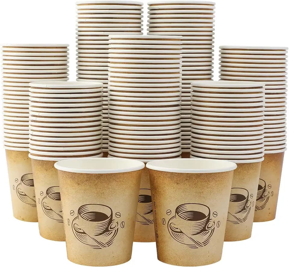 Clawsoff 200 Pack 10 oz Coffee Cups Disposable Paper Cups