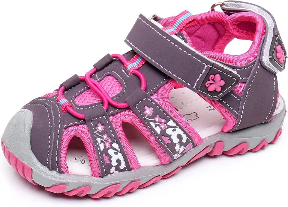 Apakowa Kids Toddler Boys Girls Sandals Closed Toe Water Sandals