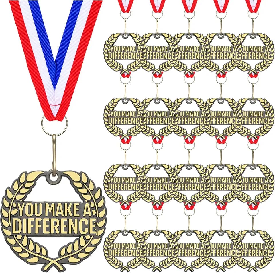 Kenning 2'' Gold Award Medals Bulk Winner Medals with Neck Ribbons Metal Trophy Award Prize Gift for Tournaments Participation Competitions Party