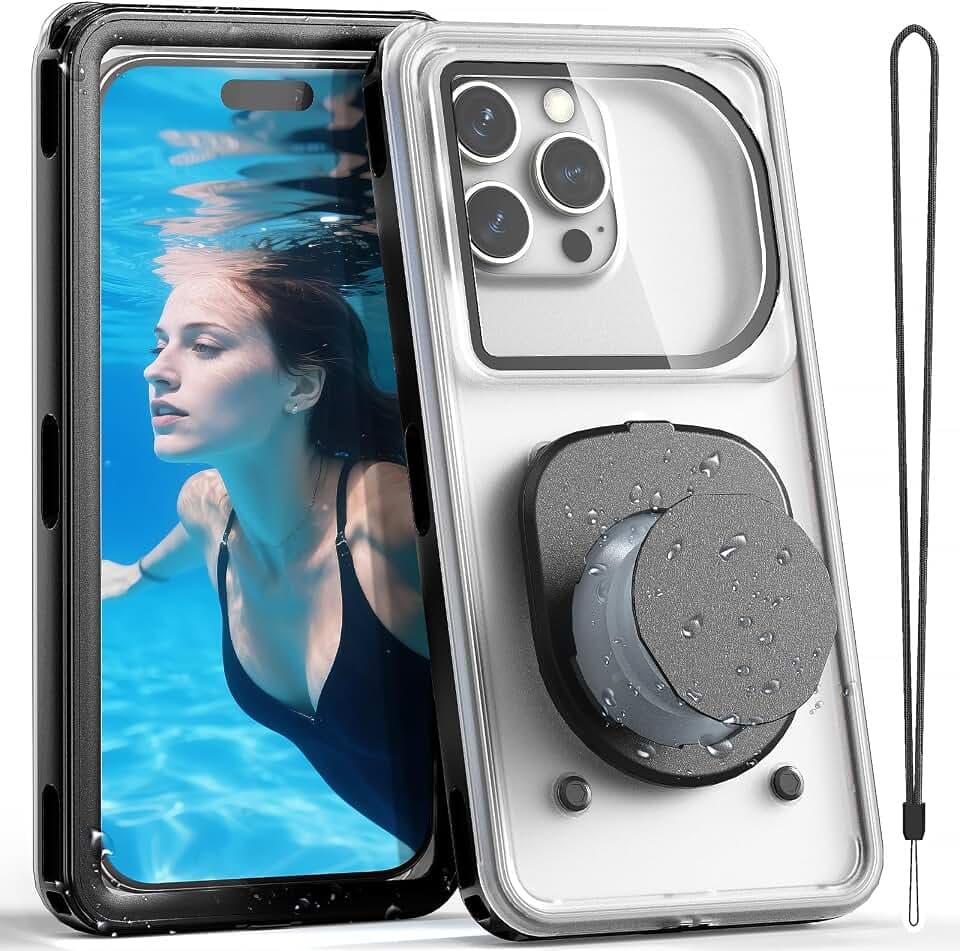 Wasserdichte Handytasche, IPX8, 30 m, wasserdichte Handyhülle für iPhone 11–17/Pro Max, Sam S24 (bis zu 17,5 cm), sturzsicher und HD-Touchscreen, wasserdichte Handyhülle zum Schwimmen, Schnorcheln