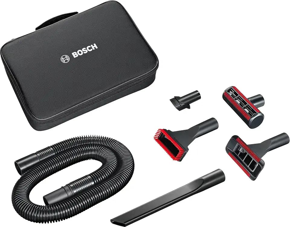 Bosch Zubehör-Set BHZTKIT1, passend für Move Handstaubsauger, extra Lange Fugendüse, 2in1 Polster- und Möbeldüse, Matratzendüse, Original-Zubehör, schwarz