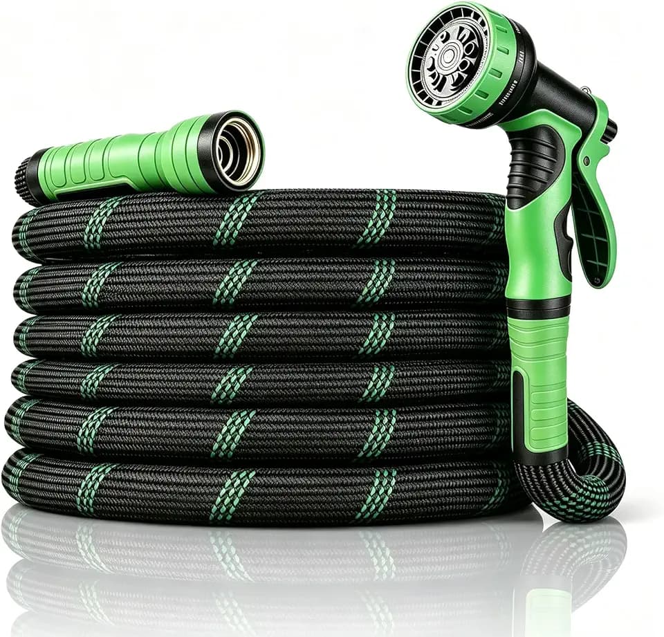 Ultra-Lightweight Garden Hose 25 ft with Spray Nozzles