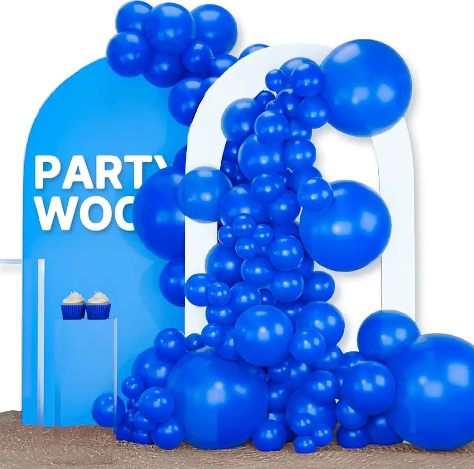 PartyWoo Royal Blue Balloons 120pcs Dark Blue Balloons Different Sizes