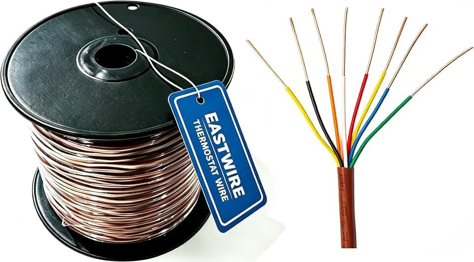 18/8 250ft 18awg 8C Copper Thermostat Wire, ETL Listed CL2 Brown