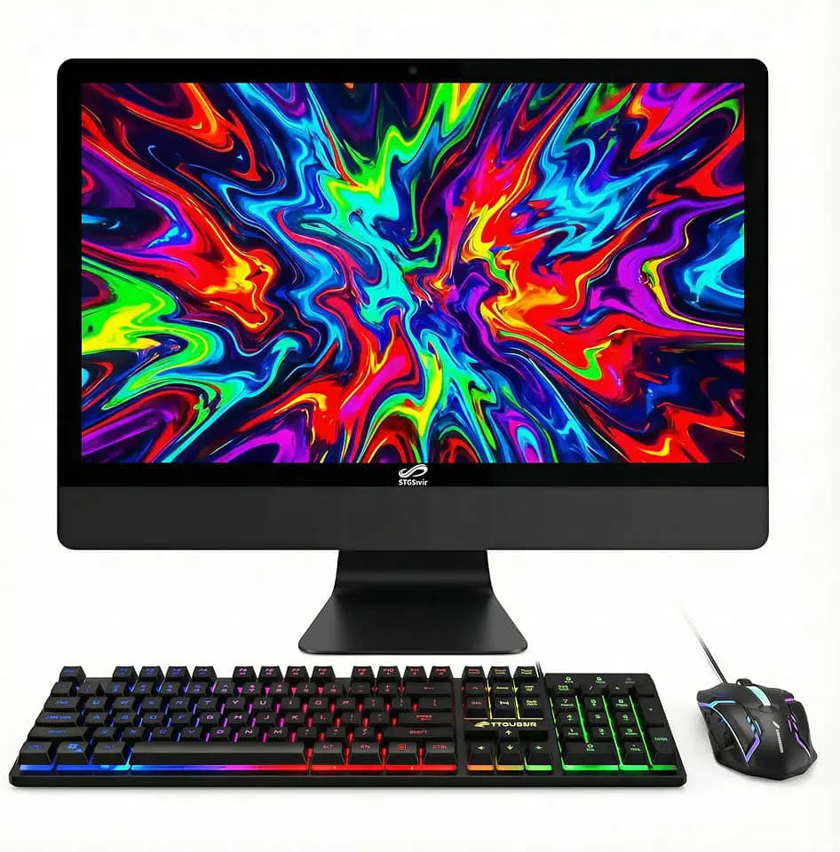 STGSivir All in One Computer PC,23.6" FHD Display,Core i5,16G RAM,512G SSD