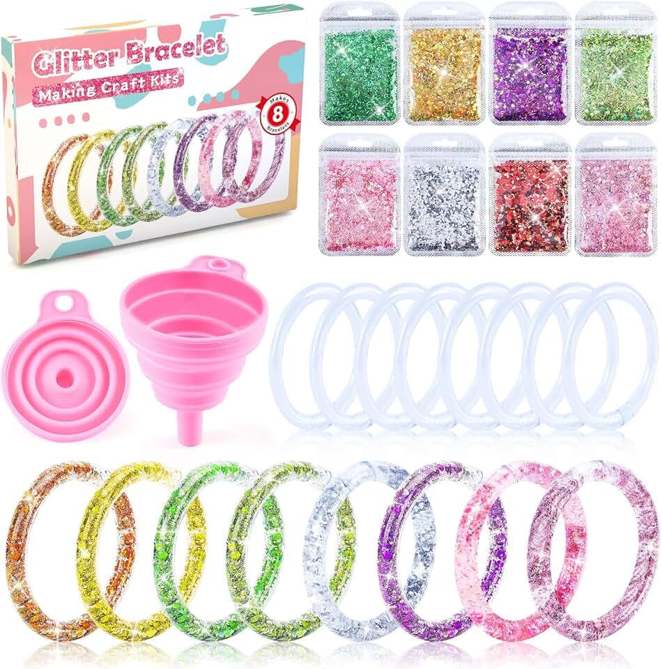 Geschenk für Mädchen 5 6 7 8 9 10 Jahre, Freizeit-Set für Kinder, Spielzeug 6 – 8 Jahre, manuelle Aktivität, 8 – 12, für Geburtstag, kreative Spiele, Basteln, Armbänder, Teenager, Geschenkidee