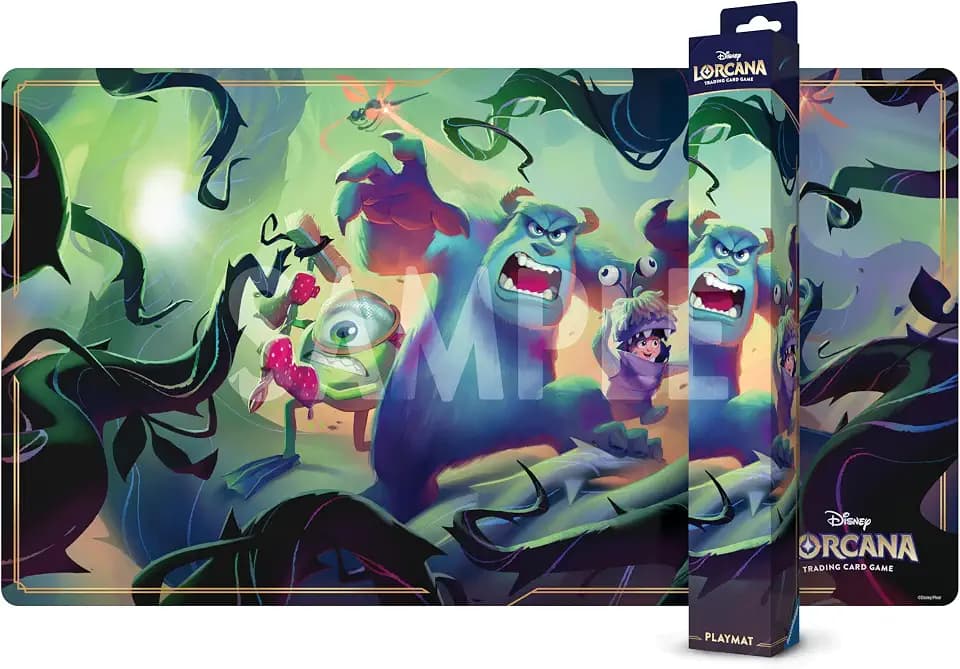 Ravensburger Disney Lorcana TCG Playmat Featuring Mike Wazowski, Sulley, and Boo in Attack of the Vine! - Protects Cards - Versatile Game, Desk, or Mouse Pad - Suitable for Ages 8+