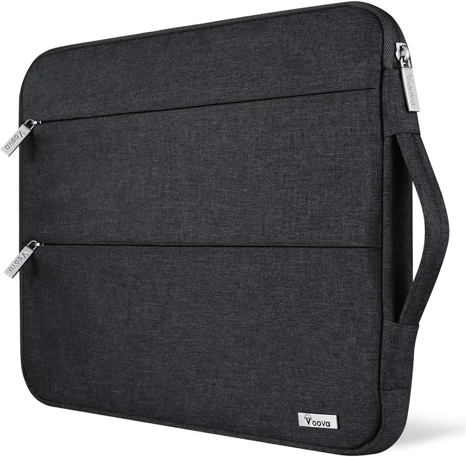 Voova 15.6-16 Inch Laptop Sleeve, Laptop Case, MacBook Case, Black