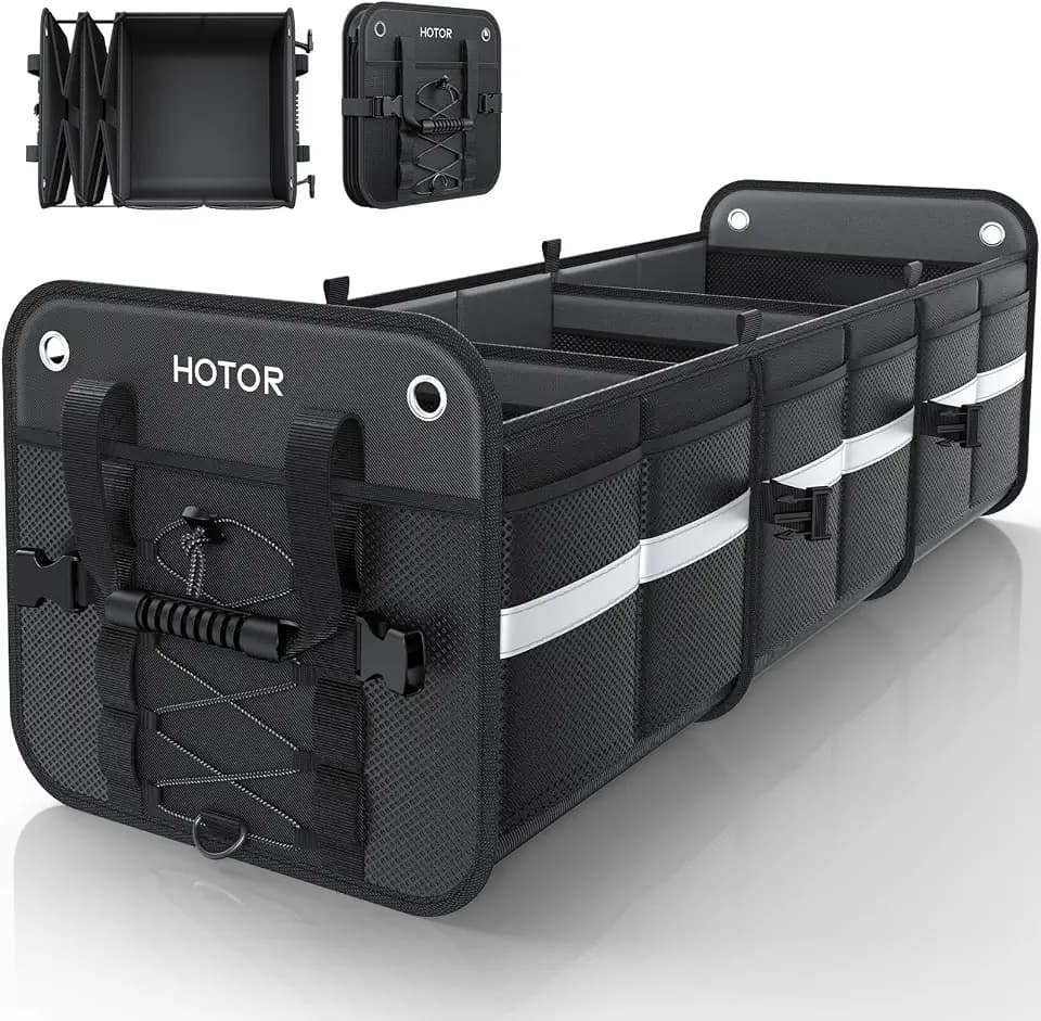 HOTOR Trunk Organizer for SUV – Car Storage Box Collapsible Car Organizer